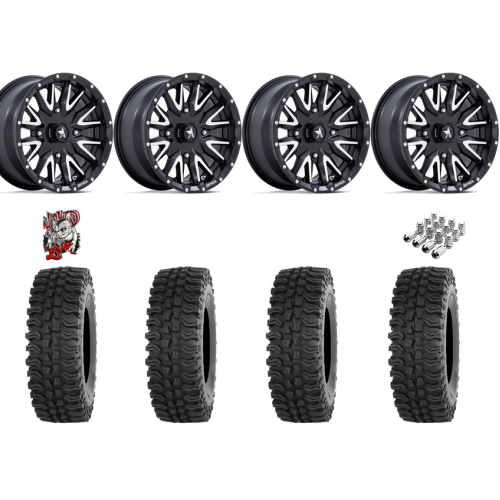 Frontline BDC 32x10-15 Tires on MSA M49 Creed Matte Black & Machined Wheels