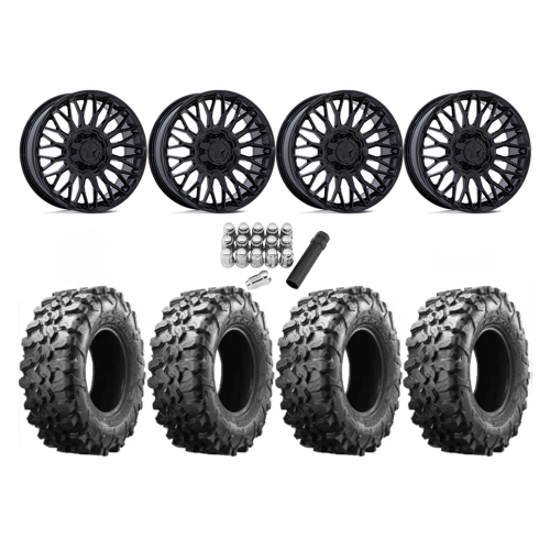 Maxxis Carnivore 31x10-15 Tires on MSA M50 Clubber Gloss Black Wheels