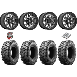 Maxxis Carnivore 33x10-15 Tires on Fuel Runner Gloss Black Milled Wheels