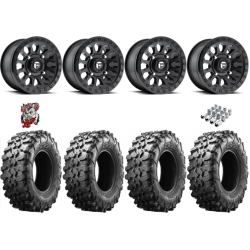 Maxxis Carnivore 33x10-15 Tires on Fuel Vector Matte Black Wheels