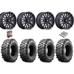 Maxxis Carnivore 32x10-15 Tires on MSA M49 Creed Matte Black & Machined Wheels