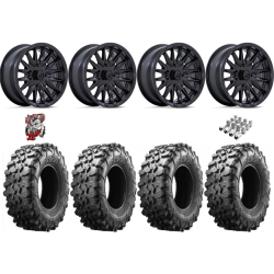 Maxxis Carnivore 32x10-15 Tires on MSA M49 Creed Matte Black Wheels