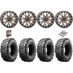 Maxxis Carnivore 28x10-14 Tires on SB-4 Bronze Beadlock Wheels