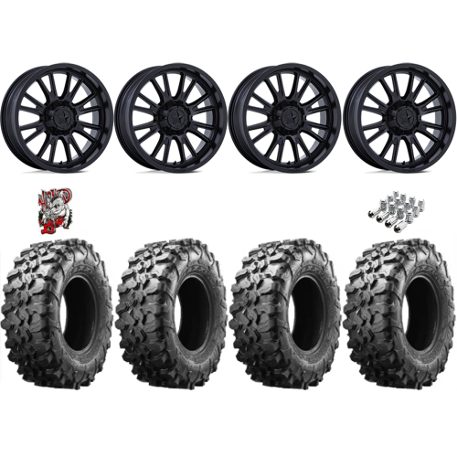 Maxxis Carnivore 31x10-15 Tires on MSA M51 Thunderlips Matte Black Wheels