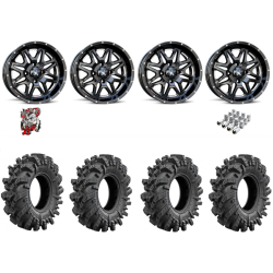 Intimidator 28x10-14 Tires on MSA M26 Vibe Gloss Black Milled Wheels