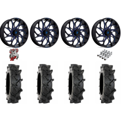 System 3 MT410 35x9-20 Tires on Fuel Runner Candy Blue Wheels