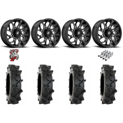 System 3 MT410 35x9-20 Tires on Fuel Runner Gloss Black Milled Wheels