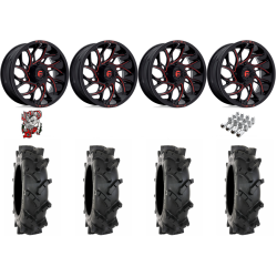 System 3 MT410 35x9-20 Tires on Fuel Runner Candy Red Wheels