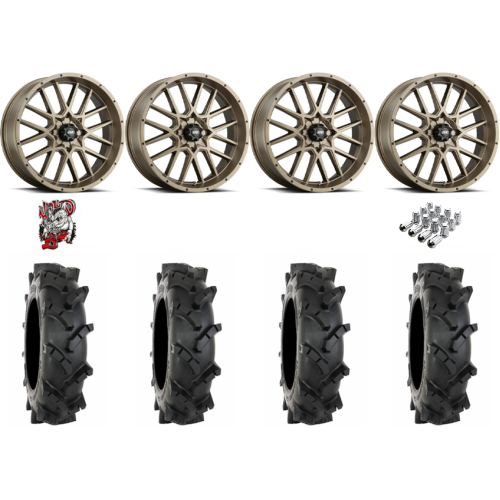 System 3 MT410 35x9-20 Tires on ITP Hurricane Bronze Wheels