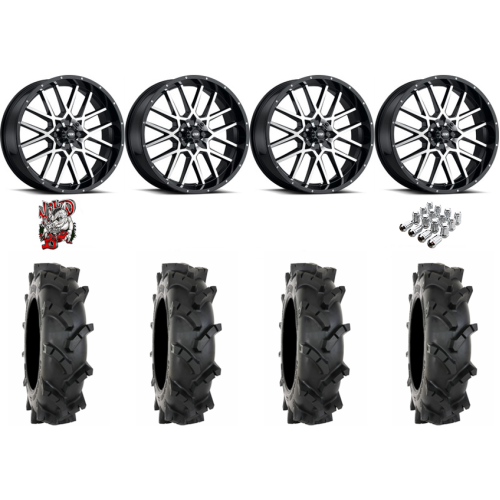 System 3 MT410 35x9-20 Tires on ITP Hurricane Machined Wheels