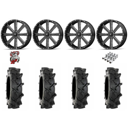 System 3 MT410 35x9-22 Tires on MSA M34 Flash Gloss Black Milled Wheels