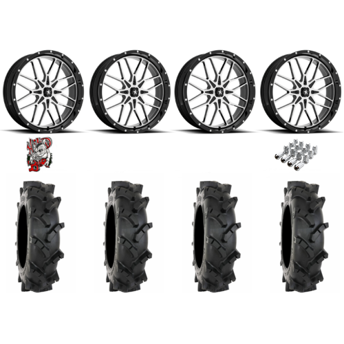 System 3 MT410 33x9-18 Tires on MSA M45 Portal Machined Wheels