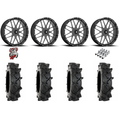 System 3 MT410 35x9-20 Tires on MSA M45 Portal Gloss Black Milled Wheels