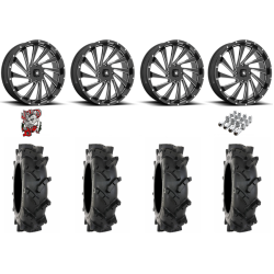 System 3 MT410 35x9-20 Tires on MSA M46 Blade Gloss Black Milled Wheels