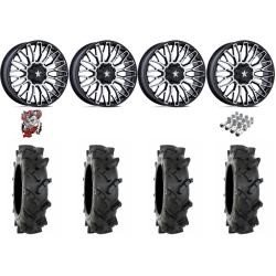 System 3 MT410 35x9-20 Tires on MSA M50 Clubber Machined Wheels