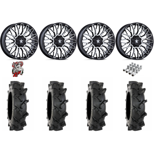 System 3 MT410 35x9-20 Tires on MSA M50 Clubber Machined Wheels