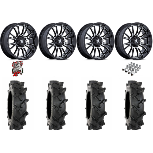 System 3 MT410 35x9-20 Tires on MSA M51 Thunderlips Machined Wheels