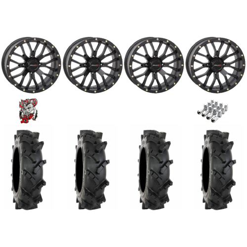 System 3 MT410 33x9-18 Tires on ST-3 Matte Black Wheels