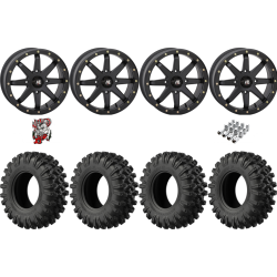 EFX MotoRavage XL 40x10-18 Tires on HL9 Matte Black Beadlock Wheels