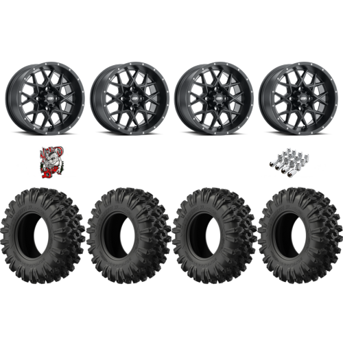 EFX MotoRavage XL 30x10-16 Tires on ITP Hurricane Black Wheels