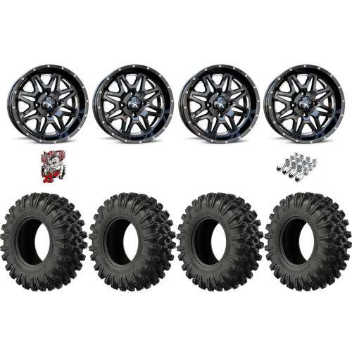 EFX MotoRavage XL 28x10-14 Tires on MSA M26 Vibe Milled Wheels