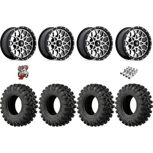 EFX MotoRavage XL 28x10-14 Tires on MSA M45 Portal Machined Wheels