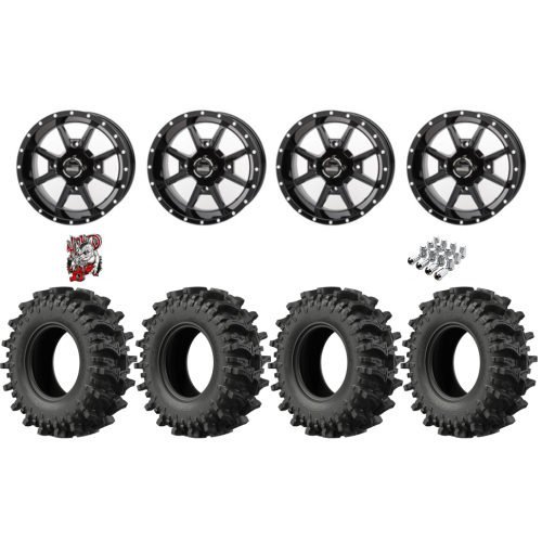 EFX MotoSlayer 30x9.5-14 Tires on Frontline 556 Gloss Black Wheels