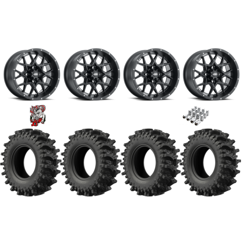 EFX MotoSlayer 28x9.5-14 Tires on ITP Hurricane Black Wheels