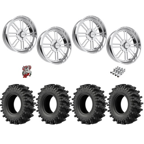 EFX MotoSlayer 40x10.5-24 Tires on JTX Forged Bayonet Polished Wheels