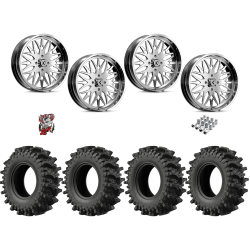 EFX MotoSlayer 33x9.5-22 Tires on KG1 Forged KU014 Trident Polished Wheels