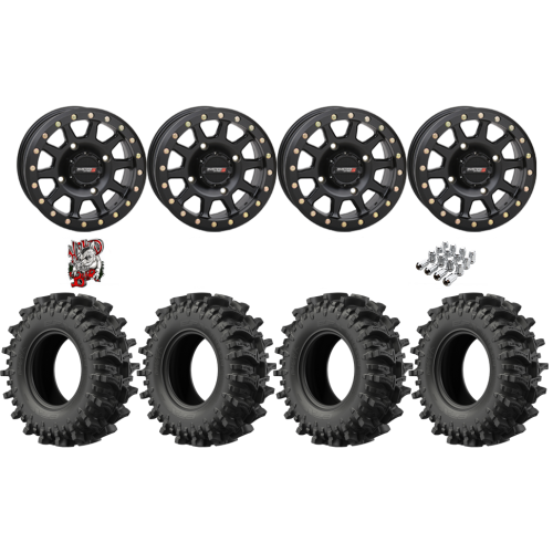 EFX MotoSlayer 30x9.5-14 Tires on SB-3 Matte Black Beadlock Wheels