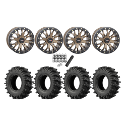 EFX MotoSlayer 30x9.5-14 Tires on SB-4 Bronze Beadlock Wheels