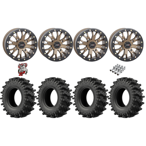 EFX MotoSlayer 30x9.5-14 Tires on SB-4 Bronze Beadlock Wheels