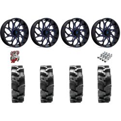 Quadboss QBT680 33x9.5-18 Tires on Fuel Runner Candy Blue Wheels