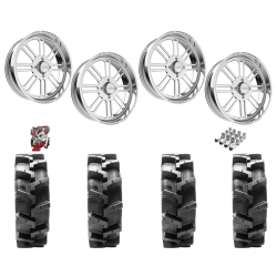 Quadboss QBT680 40x9.5-24 Tires on JTX Forged Bayonet Polished Wheels