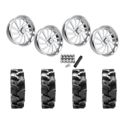 Quadboss QBT680 40x9.5-24 Tires on JTX Forged Cycle Polished Wheels