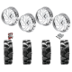 Quadboss QBT680 40x9.5-24 Tires on JTX Forged Splinter Polished Wheels