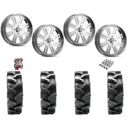 Quadboss QBT680 40x9.5-24 Tires on KG1 Forged KU034 H8ter Polished Wheels