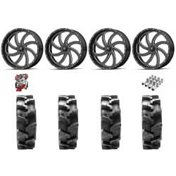 Quadboss QBT680 35x9.5-18 Tires on MSA M36 Switch Milled Wheels