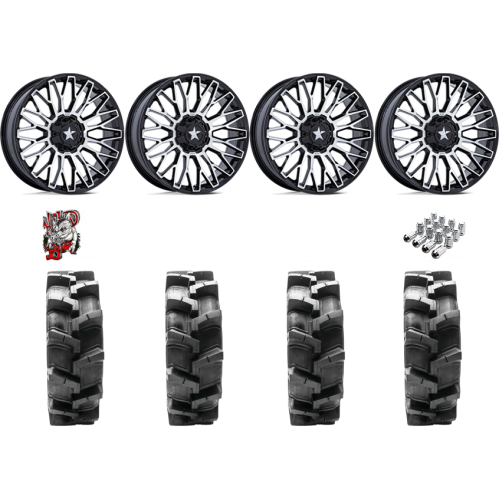 Quadboss QBT680 36x9.5-20 Tires on MSA M50 Clubber Machined Wheels