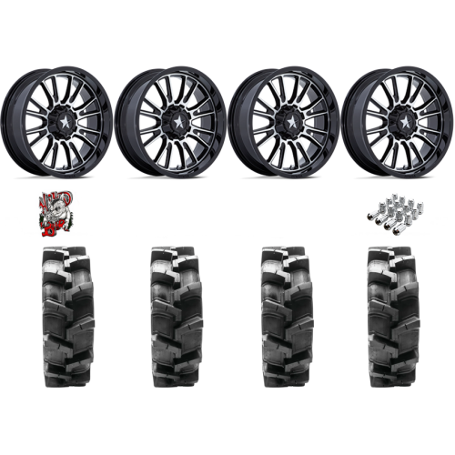 Quadboss QBT680 40x9.5-20 Tires on MSA M51 Thunderlips Machined Wheels