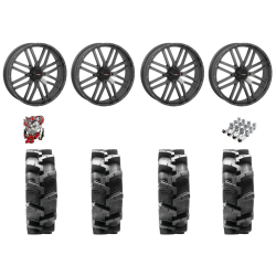 Quadboss QBT680 40x9.5-24 Tires on ST-3 Grey Wheels