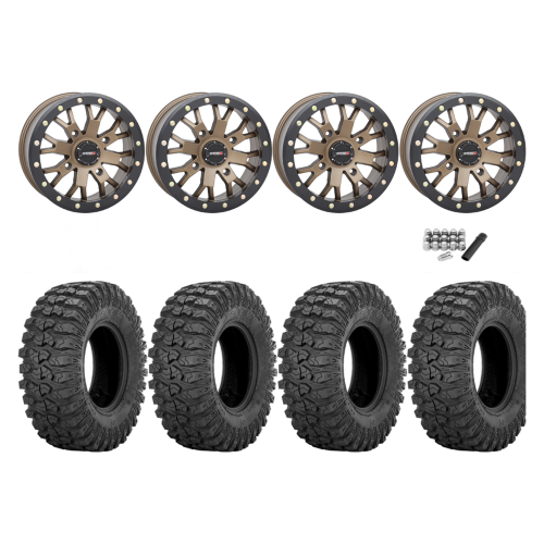 Sedona Rock-A-Billy 28x10-14 Tires on SB-4 Bronze Beadlock Wheels