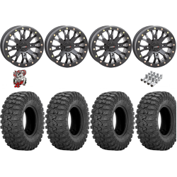 Sedona Rock-A-Billy 32x10-15 Tires on SB-4 Matte Black Beadlock Wheels