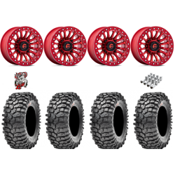 Maxxis Roxxzilla ML7 (Competition Compound) 32x10-15 Tires on Fuel Rincon Candy Red Beadlock Wheels