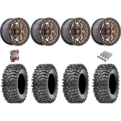 Maxxis Roxxzilla ML7 (Competition Compound) 35x10-15 Tires on Fuel Unit Matte Bronze Wheels