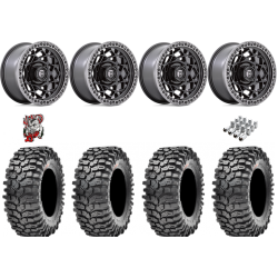 Maxxis Roxxzilla ML7 (Competition Compound) 32x10-15 Tires on Fuel Unit Matte Black Wheels