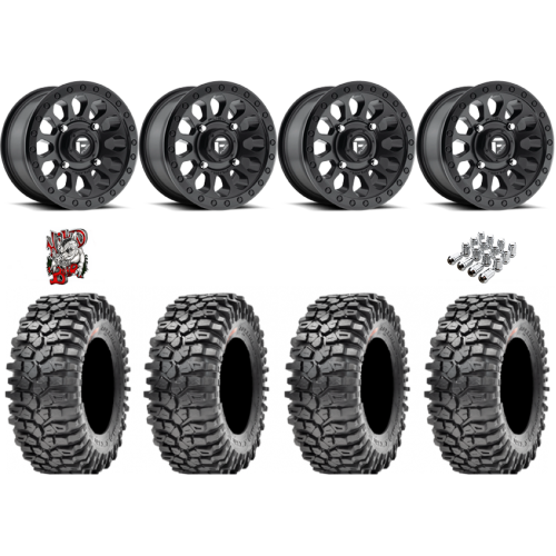 Maxxis Roxxzilla ML7 (Competition Compound) 32x10-15 Tires on Fuel Vector Matte Black Wheels