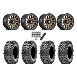 Maxxis Roxxzilla ML7 (Competition Compound) 32x10-15 Tires on Fuel Vector Matte Bronze Wheels