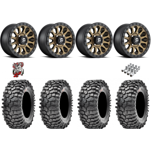 Maxxis Roxxzilla ML7 (Competition Compound) 35x10-15 Tires on Fuel Vector Matte Bronze Wheels